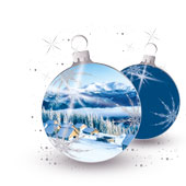 Weihnachtskarten-Dekore