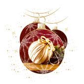 Weihnachtskarten-Dekore