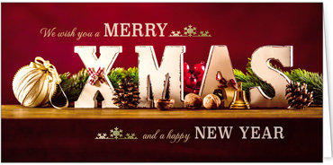 2025 für Firmen | Kategorie Weihnachtliche  Fotoimpressionen | Motiv: Stilvolle XMAS-Wünsche - Artikel Nummer 31104