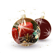 Weihnachtskarten-Dekore