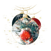 Weihnachtskarten-Dekore