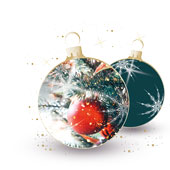 Weihnachtskarten-Dekore