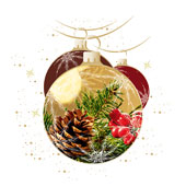 Weihnachtskarten-Dekore