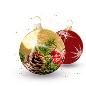 Weihnachtskarten-Dekore