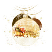 Weihnachtskarten-Dekore