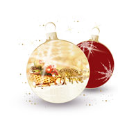 Weihnachtskarten-Dekore