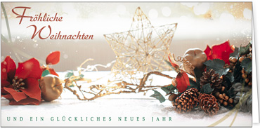 2025 für Firmen | Kategorie Rote Impressionen | Motiv: Zarter Goldstern - Artikel Nummer 31119