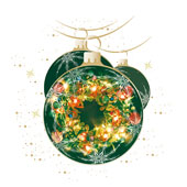 Weihnachtskarten-Dekore