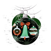 Weihnachtskarten-Dekore