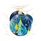 Weihnachtskarten-Dekore