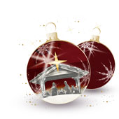 Weihnachtskarten-Dekore