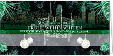 2025 für Firmen | Kategorie Internationale Weihnachtsgrüße | Motiv: Weihnachtliche Weltstädte - Artikel Nummer 31131