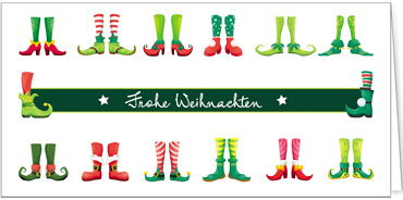 2025 für Firmen | Kategorie Humor | Motiv: Lustige Weihnachtsstiefel - Artikel Nummer 31133-811