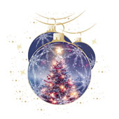 Weihnachtskarten-Dekore