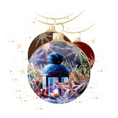 Weihnachtskarten-Dekore