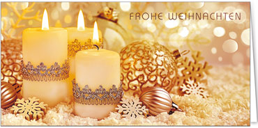 2025 für Firmen | Kategorie Goldene Impressionen | Motiv: Nostalgische Kerzenstimmung - Artikel Nummer 31180