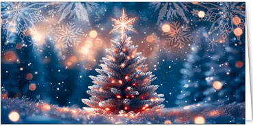 2025 für Firmen | Kategorie Blaue Impressionen | Motiv: Strahlendes Pastellbäumchen - Artikel Nummer 31186