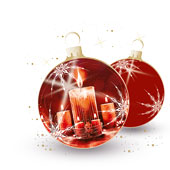 Weihnachtskarten-Dekore