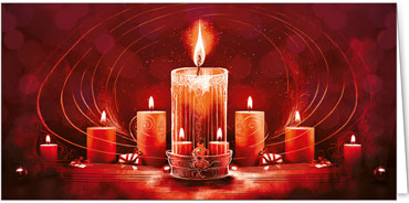 2025 für Firmen | Kategorie Rote Impressionen | Motiv: Edler Kerzenschein - Artikel Nummer 31187