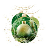 Weihnachtskarten-Dekore