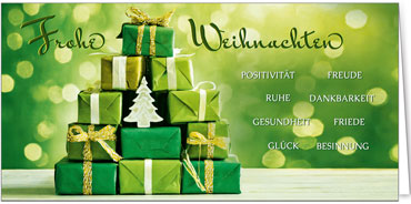 2025 für Firmen | Kategorie Grüne Impressionen | Motiv: Geschenkebaum in Grün - Artikel Nummer 31192