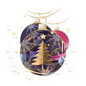 Weihnachtskarten-Dekore