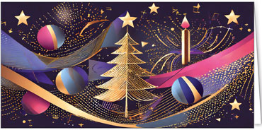 2025  | Motiv: Weihnachtsfantasie in Lila - Artikel Nummer 31194