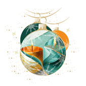 Weihnachtskarten-Dekore