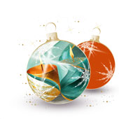 Weihnachtskarten-Dekore