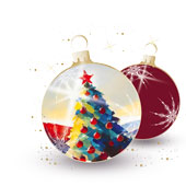 Weihnachtskarten-Dekore