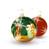 Weihnachtskarten-Dekore