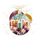 Weihnachtskarten-Dekore