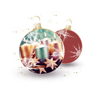 Weihnachtskarten-Dekore