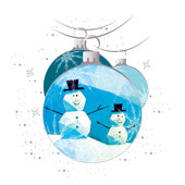 Weihnachtskarten-Dekore