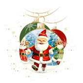 Weihnachtskarten-Dekore