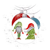 Weihnachtskarten-Dekore