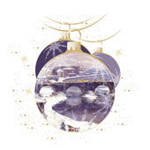 Weihnachtskarten-Dekore