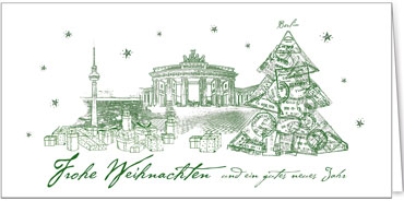 2025 für Firmen | Kategorie Städte Karten | Motiv: Berlin in Grün - Artikel Nummer 31219