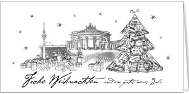 2025 für Firmen | Kategorie Städte Karten | Motiv: Berlin in Schwarz - Artikel Nummer 31220