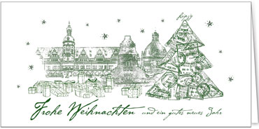 2025 für Firmen | Kategorie Städte Karten | Motiv: Leipzig in Grün - Artikel Nummer 31255