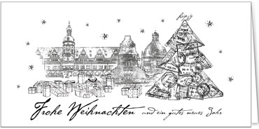 2025 für Firmen | Kategorie Städte Karten | Motiv: Leipzig in Schwarz - Artikel Nummer 31256