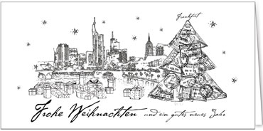 2025 für Firmen | Kategorie Städte Karten | Motiv: Frankfurt  in Schwarz - Artikel Nummer 31260