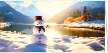 2025 Kategorie Winterlandschaften | Motiv: Schneemannsbad - Artikel Nummer 31272