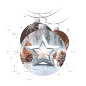 Weihnachtskarten-Dekore