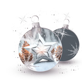 Weihnachtskarten-Dekore