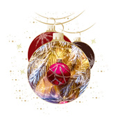 Weihnachtskarten-Dekore