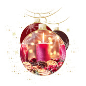 Weihnachtskarten-Dekore