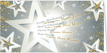 2025 für Firmen | Kategorie Silberne Impressionen | Motiv: Wunschsterne - Artikel Nummer 31290