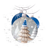 Weihnachtskarten-Dekore