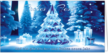 2025 für Firmen | Kategorie Blaue Impressionen | Motiv: Kristallbaum - Artikel Nummer 31298